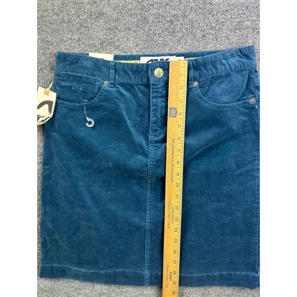 Mountain Khakis Canyon Cord Skirt Women 6 Blue Heron Stretch Corduroy Mini 6x20